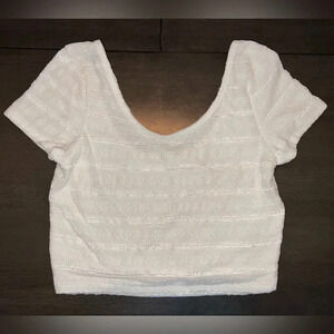 Aeropostale Off White‎ Crop Top Size Medium